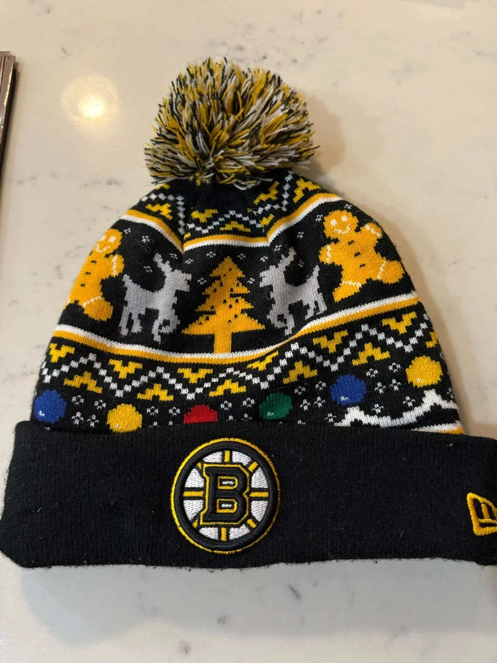 New Era Boston Bruins Holiday Ugly Sweater Beanie